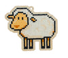 Wizardi Wooden Charms Diamond Painting Kit - Sheep