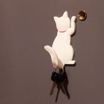 Japan Magnet Hook - White Cat