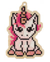 Wizardi Wooden Charms Diamond Painting Kit - Pink Unicorn