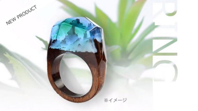 Silicone rings that look like wood on sale