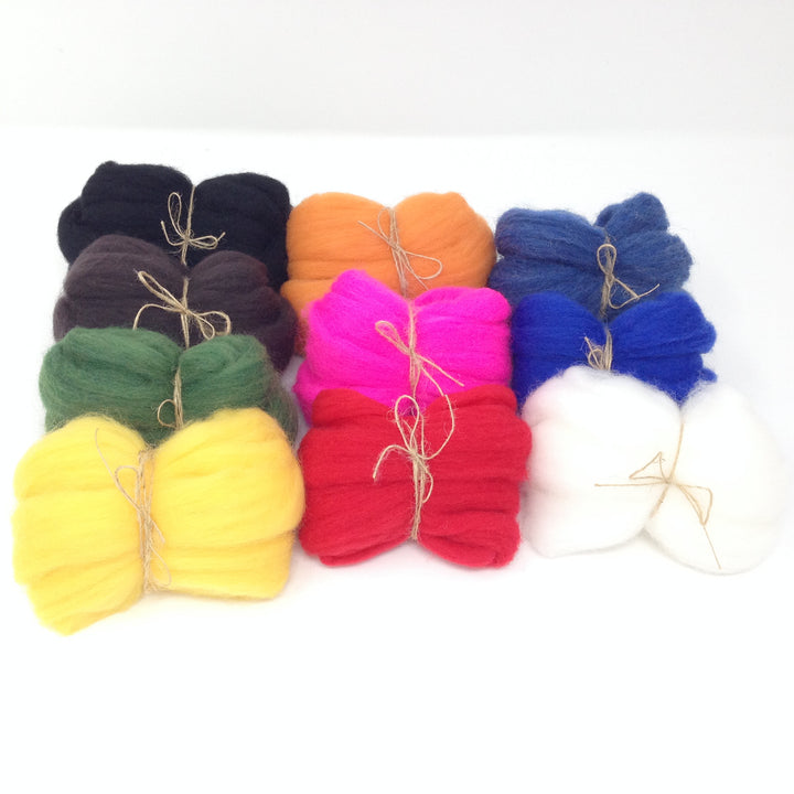 Needle Felting Starter Set - Colourful Selection 100g